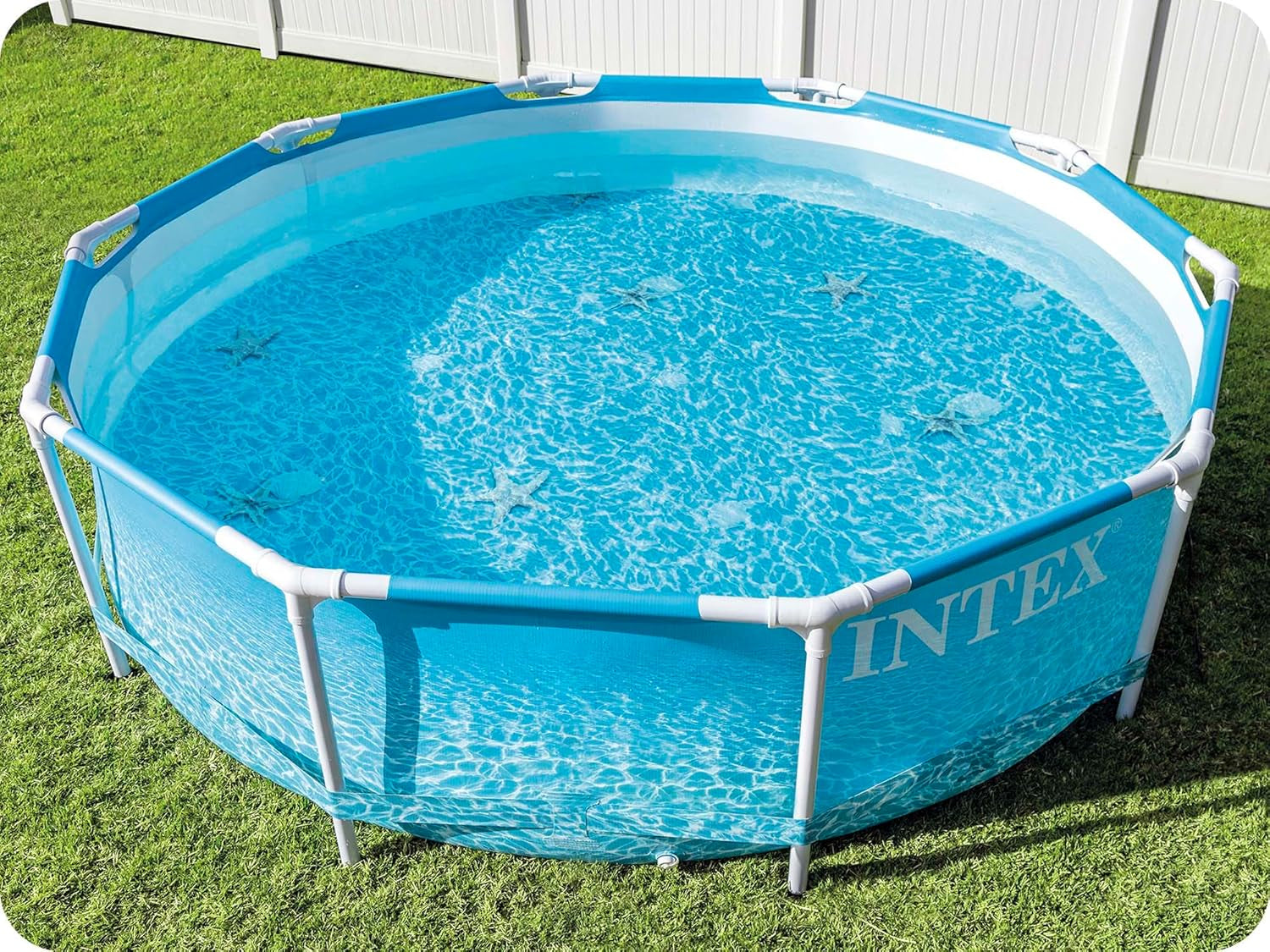 Set piscină Intex Beachside cu cadru metalic de 3 m x 76 cm