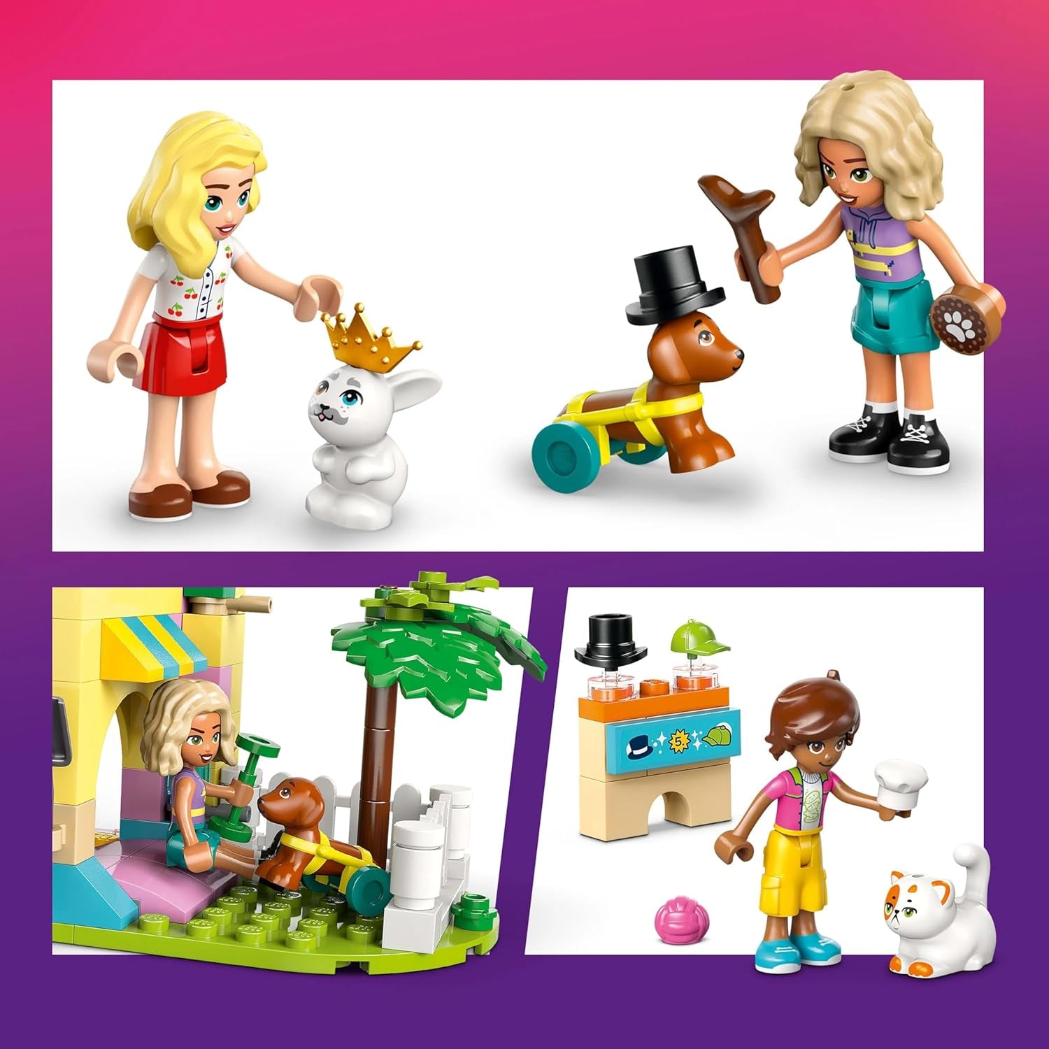 LEGO Friends Animal Accessories Store Pretend Play Set Educational Toy for 6 Years Old Girls 3 Minifigures and 3 Animal Figures Cat Dog Bunny Gift Idea for Kids 42650 Building Sets Besuche den LEGO-Store