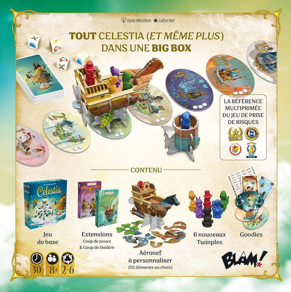 Blame! Celestia Big Box • Complete Collector's Base Game + 2 Expansions Family Board Game - For 2 to 6 Players - Ages 8+ - 30 Minutes