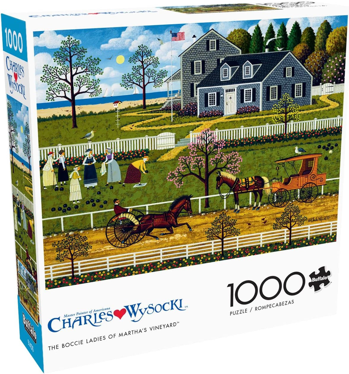 Buffalo Games - Charles Wysocki - Bocce ladies from Marthas Vineyard - jigsaw puzzle 1000 pieces Puzzle Naty Shop