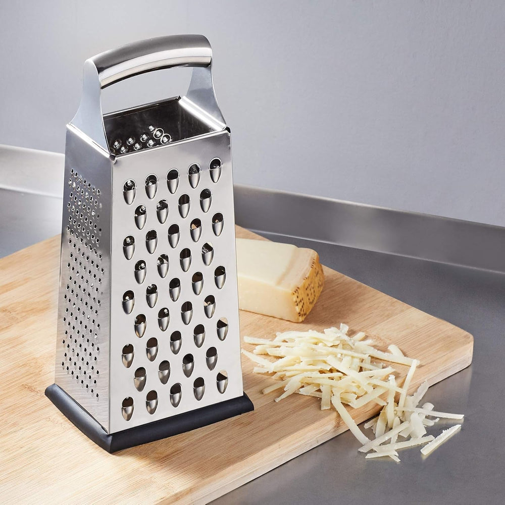 Peeler Naty Shop sturdy stainless steel square cheese grater with non-slip base