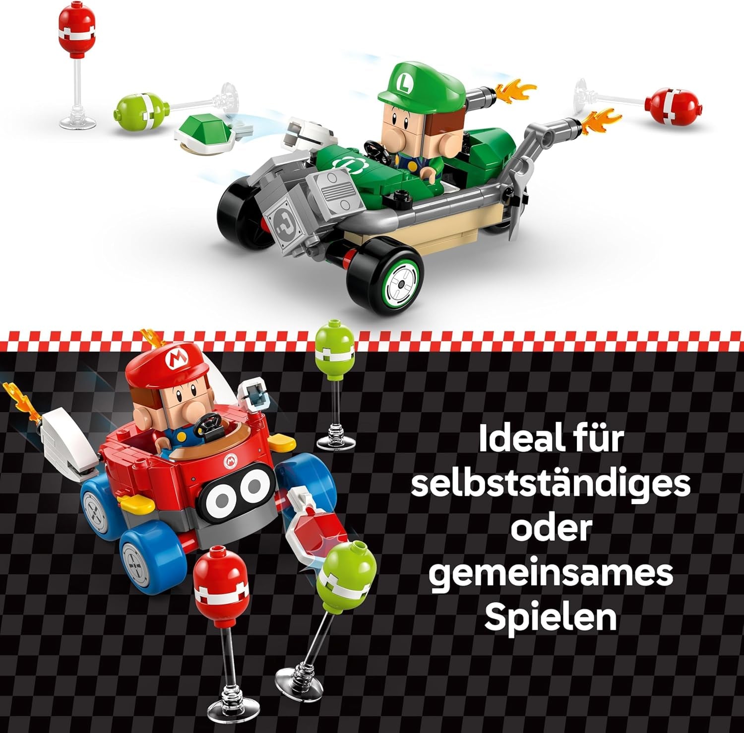 LEGO Mario Kart - Baby Mario Vs. Baby Luigi Nintendo Collectible Figures 2 Buildable Speedmen Toy Gift for Boys, Girls and Gamers Age 8+ Adventure Toy 72034 Building Sets Besuche den LEGO-Store