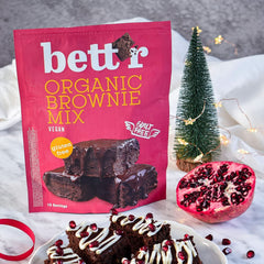 Bettr Organic Brownie Mix - Organic, vegan and gluten-free brownies with rich cocoa flavor, 6 x 400 grams Kitchen Naty Shop