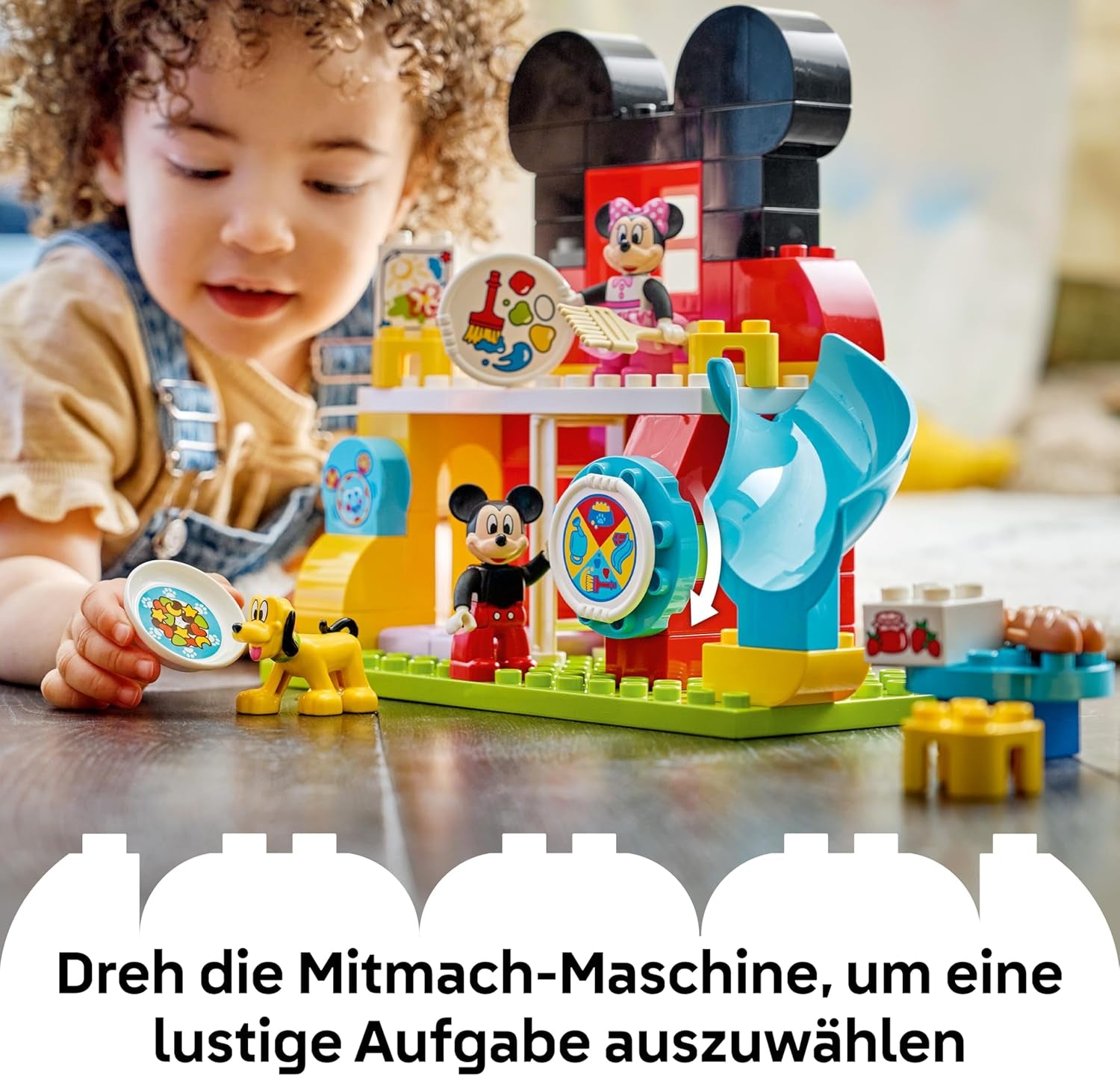 LEGO DUPLO | Micky Maus Wunderhaus mit Minnie und Pluto - Pädagogisches Finemotorik Spielzeug für Kleinkinder - inkl. 3 Figuren & Toodles - Geschenk für Jungen & Mädchen ab 2 Jahren - 10465