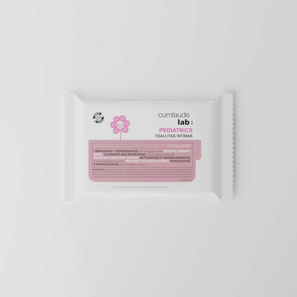 Intimate laboratory wipes for children, 15 pieces, cleaning and refreshing, physiological pH value