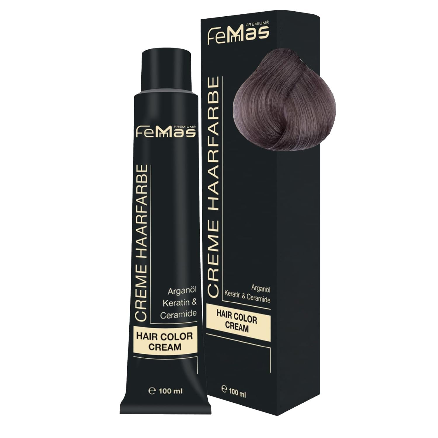 FemMas Hair Colour Pure & Mix Red I Cremă profesională cu ulei de argan, keratină și ceramide I Ca o vopsea de păr permanentă sau nuanță pentru rezultate radiante, de lungă durată I 100 ml