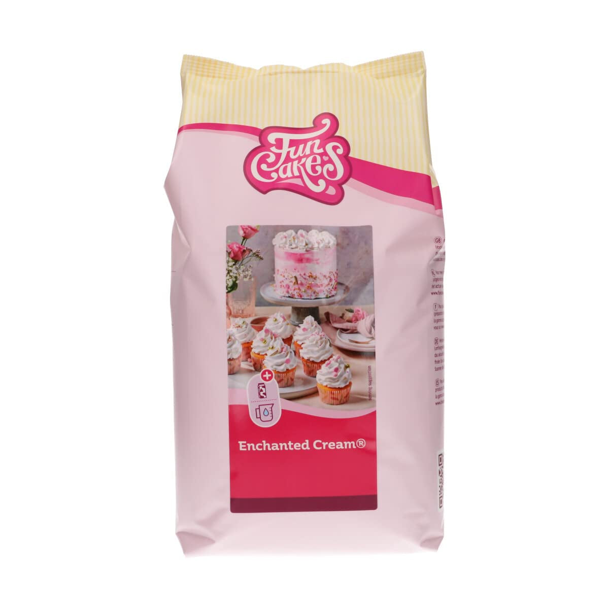 Funcakes Mix Für Enchanted Cream®: Einfach Zu Berübenende, Sehr Leichte Und Fauschige Schneeweiße Creme, Perfekt Zum Füllen Und Abdecken Von Kuchen Oder Als Belag Für Cupcakes, Halal., 900 G Mix for baking and cooking Naty Shop 4 Kg Vanille