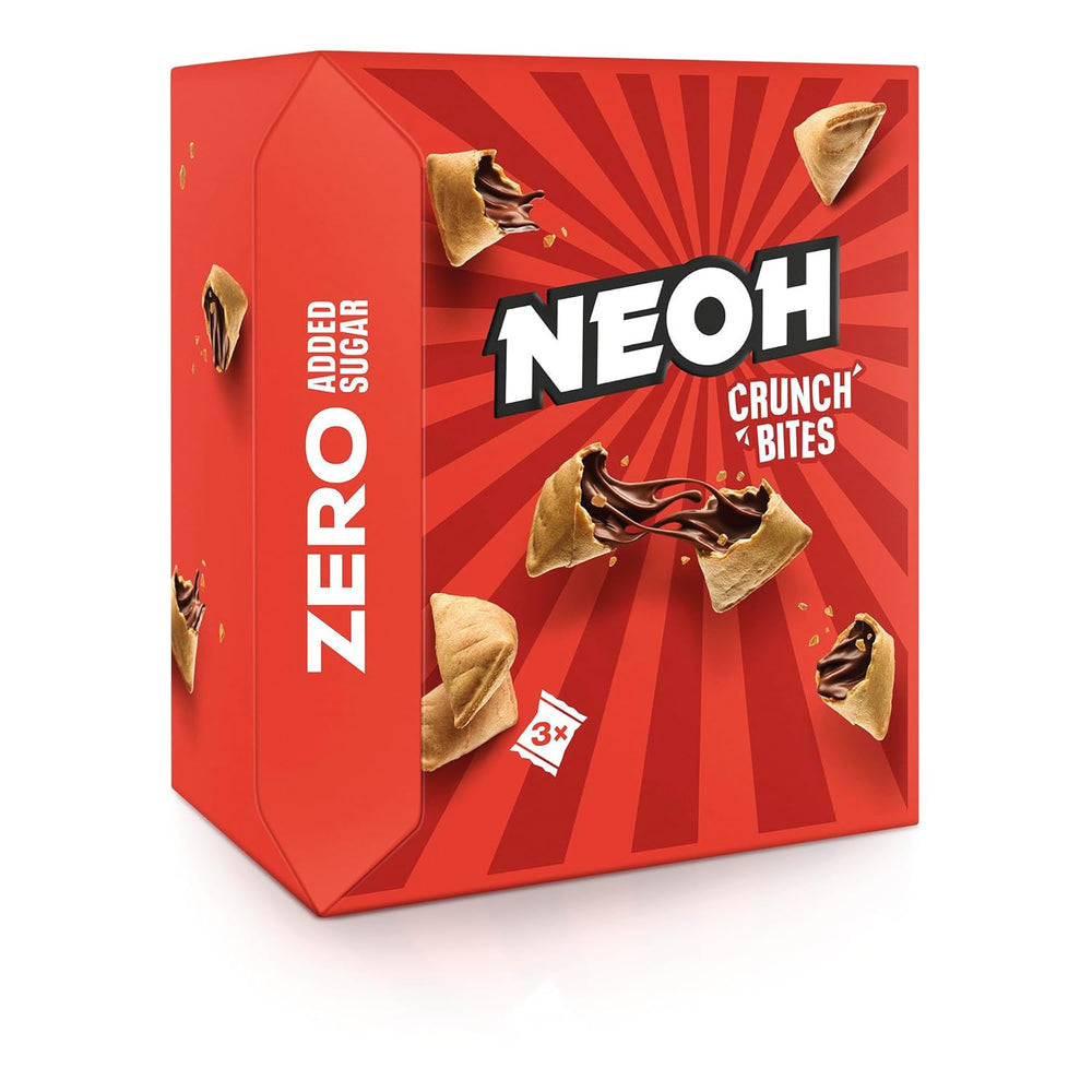 NEOH Chocolate Bites | No added sugar, 100kcal per serving, crunchy pieces with a creamy hazelnut and cocoa filling, perfect for takeaway or as a muesli substitute | Keto, Low Carb | Pack of 3 x 29g