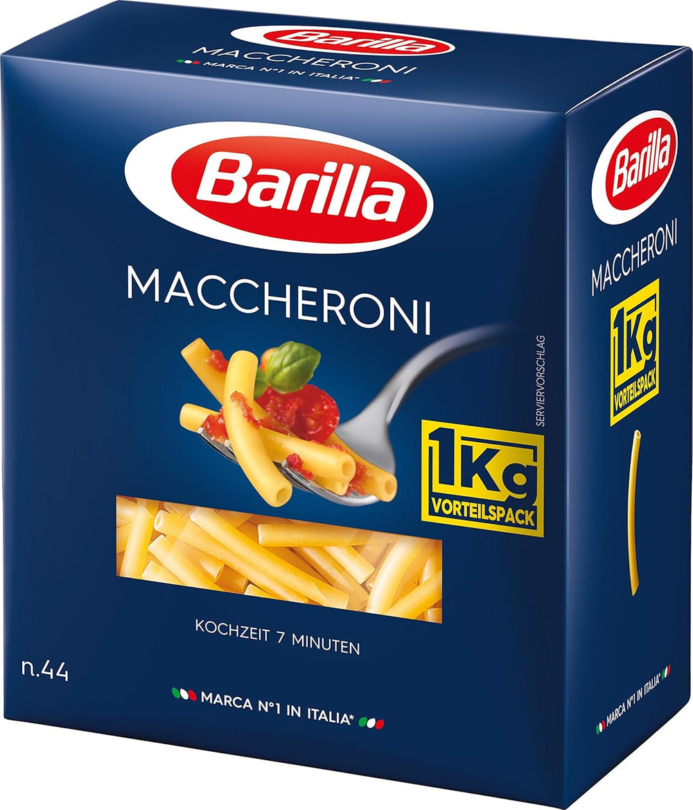 Paste Barilla din grâu dur Maccheroni n. 44 – Pachet de 1 (1x1kg)