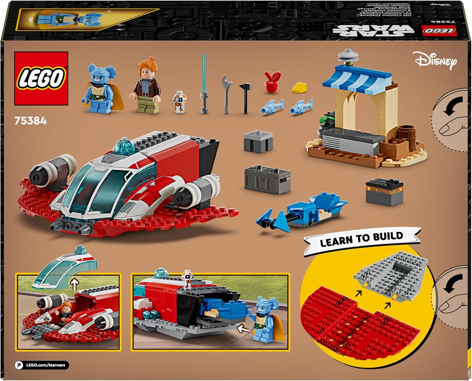 LEGO Star Wars: The Adventures of the Young Jedi Crimson Firehawk, Kids Starter Set with Buildable Spaceship, Speeder Bike and 3 Figures, Gift for Boys and Girls 4 Years Old 75384 Building Sets Besuche den LEGO-Store