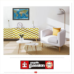 Educa - Puzzle 1000 pieces for adults | Wonders of the world, 1000 piece puzzle for adults and children, tourist attractions, world map. Jigsaw puzzle for adults from 14 years (19022) Puzzle Naty Shop