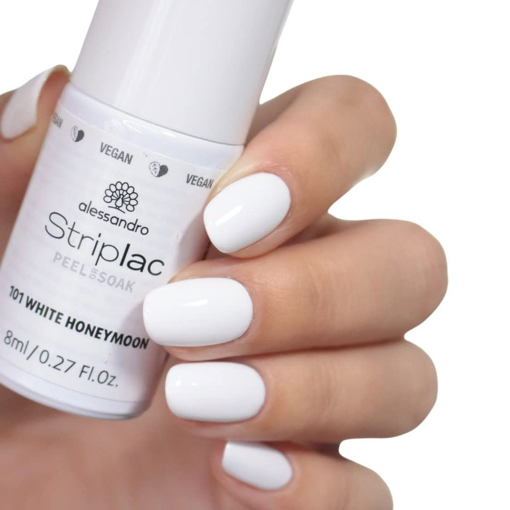 Alessandro Striplac White Honeymoon UV nail polish - Delicate and long-lasting - Easy removal thanks to the removal technology - Vegan and cruelty-free - 8 ml