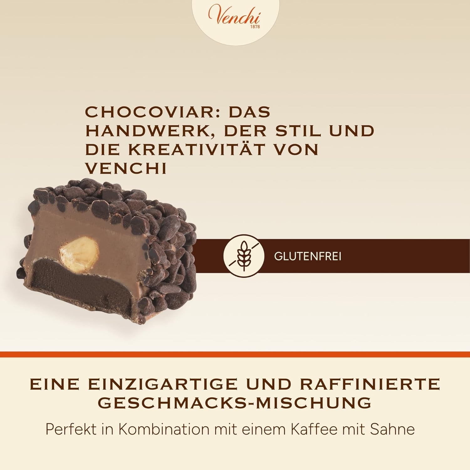 Venchi – Chocoviar Gianduia, pralines in a 1 kg bag, Gianduia chocolate produced exclusively with "Piedmont forest hazelnuts", gluten-free, without artificial colors and without preservatives
