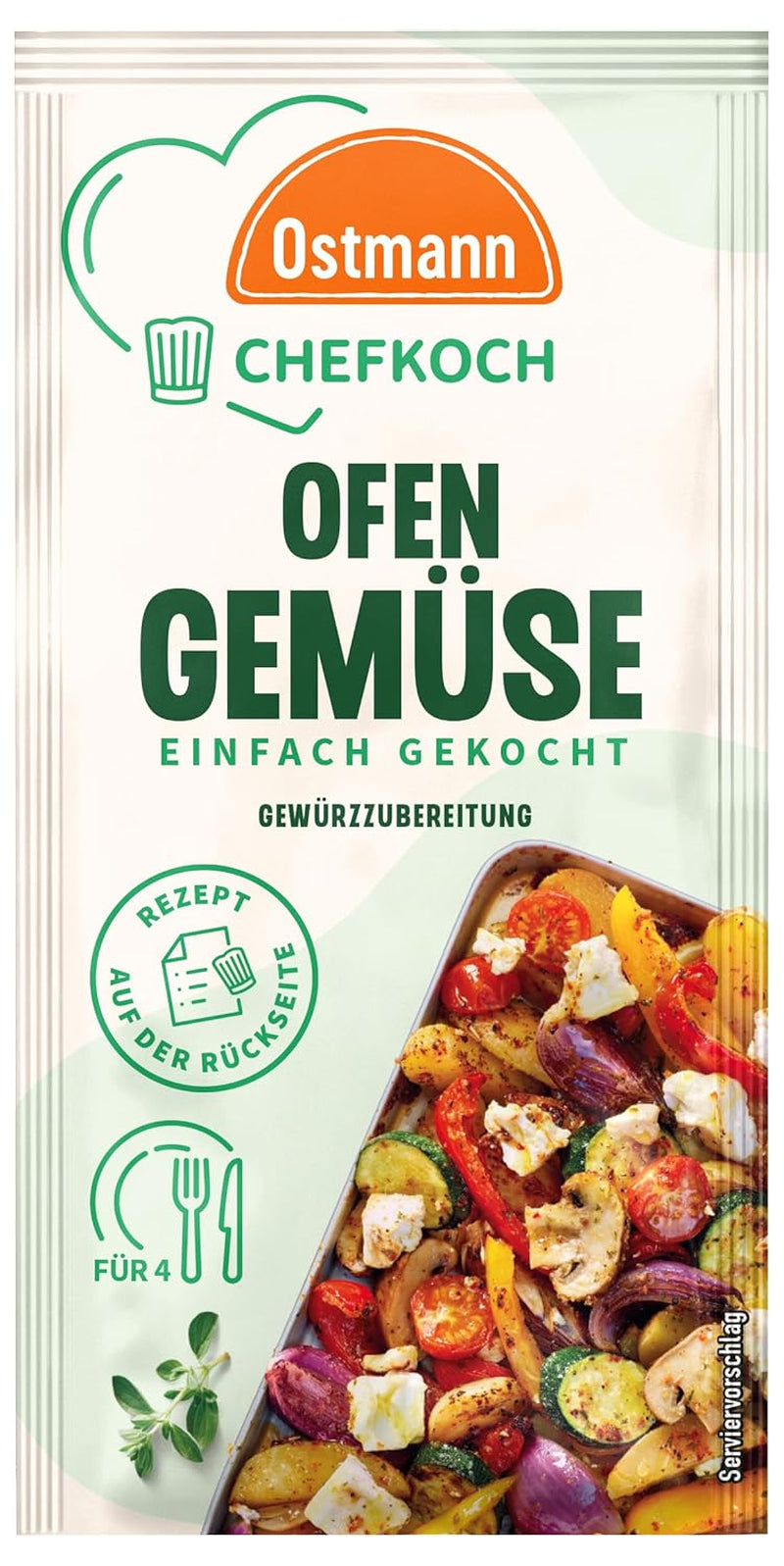 Ostmann Gewürze x Chefkoch - Ofengemüse Gewürzzubereitung | Abgestimmt auf 4 Portionen | Including Schritt-für-Schritt-Rezept und Mengenangaben | 14 g in Bag