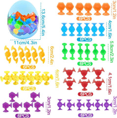 48 Pieces 3 Years Old Montessori Bath Toy Silicone Building Blocks Mother and Baby Naty Shop