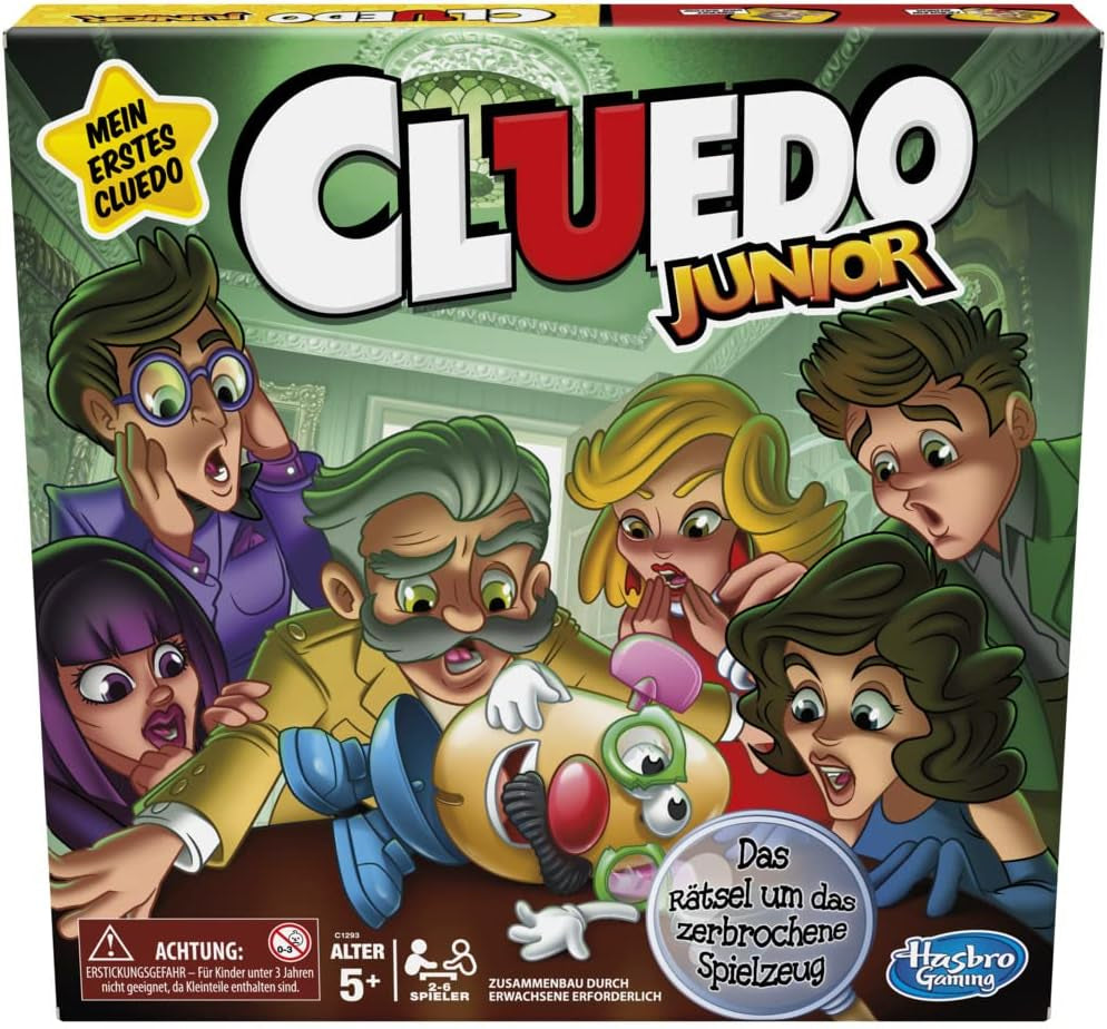 Hasbro Gaming Cluedo Board Game for Kids Ages 8 and Up, Redesigned Cluedo Game for 2 to 6 Players, Detective and Puzzle Game, Mystery Game Perfect for