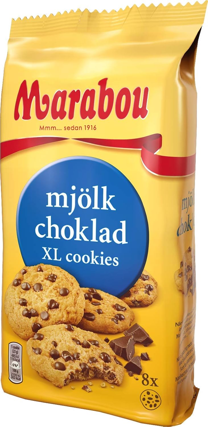 Daim Cookies Marabou Daim XL 10x184 g - Crispy pieces of Daim in a delicious cookie