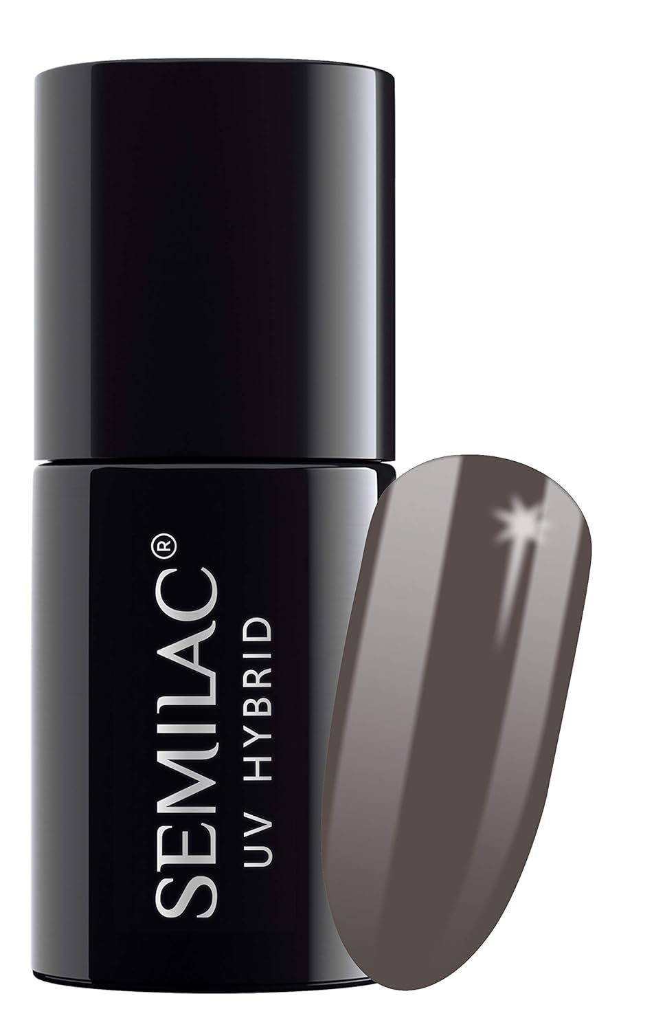 Semilac UV Nail Polish 029 Espresso 7ml Black White Collection