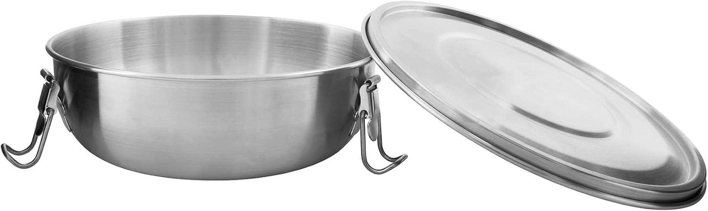 Tatonka Food Bowl - Recipient / bol pentru alimente din oțel inoxidabil - Cu capac, cleme de fixare și scalare a volumului - 0,5L / 0,75L / 1L volum Cutii depozitare alimente Naty Shop 0,75 litri