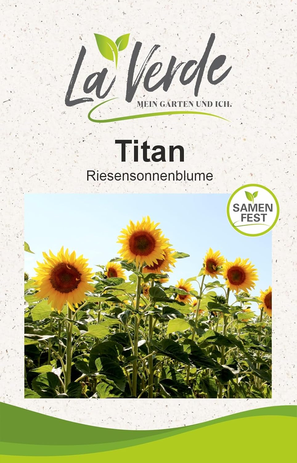 La Verde MEIN GARTEN UND ICH. Orange Sun Sonnenblumen Samen Für Ca. 30 Pflanzen, Gefüllte Orange Blüten, Eintriebig Und Schnittgeeignet, Blumensamen Ohne Gentechnik