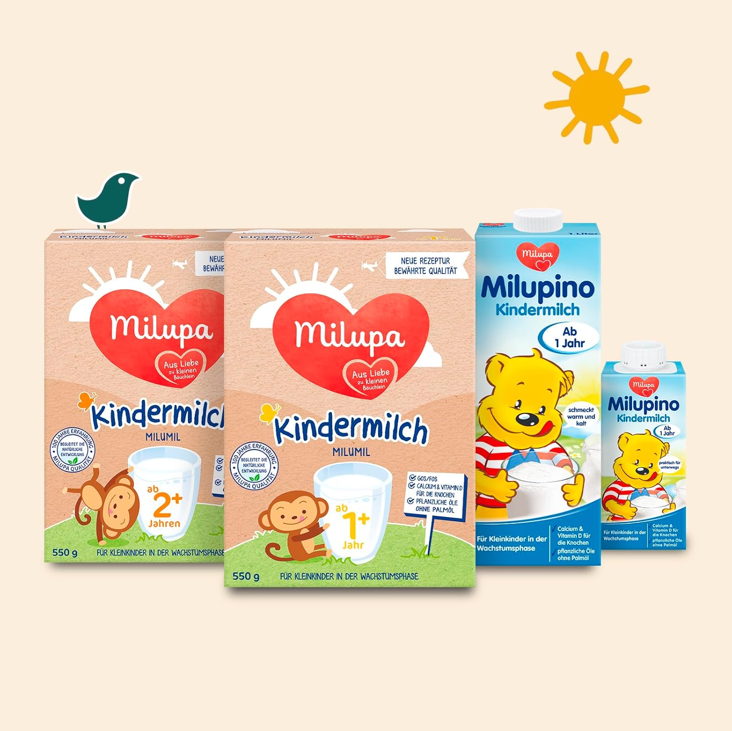 Milupino baby milk ready to drink (6X1L), from 1 year, for small children in the growth phase Naty Shop