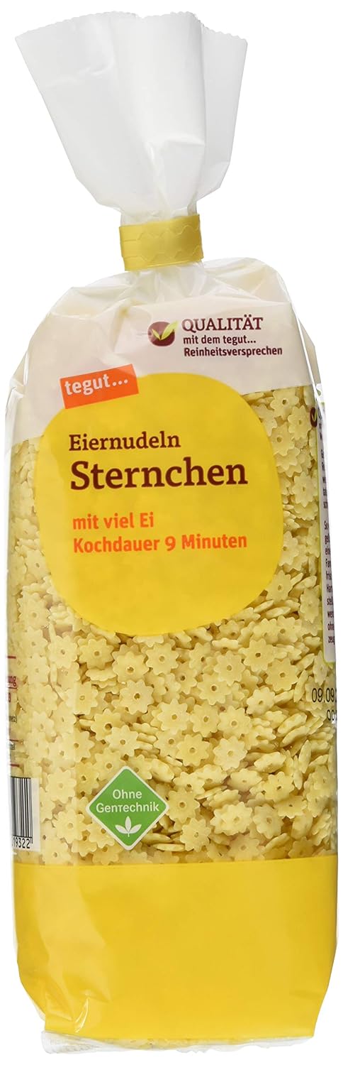 Tegut... Star Egg Noodles 250 g Star Pasta Without Additives