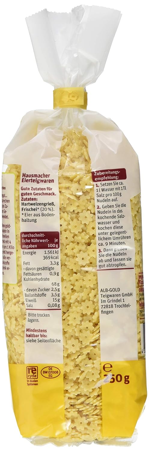 Tegut... Star Egg Noodles 250 g Star Pasta Without Additives