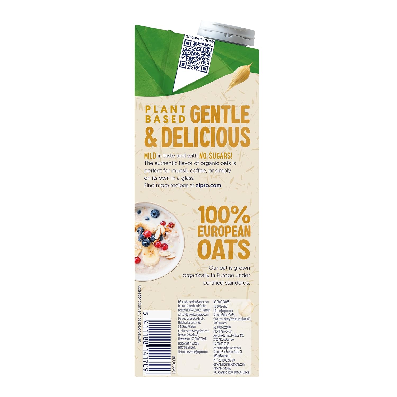 Alpro Bio Haferdrink Without Sugar - Vegetable drink with oats