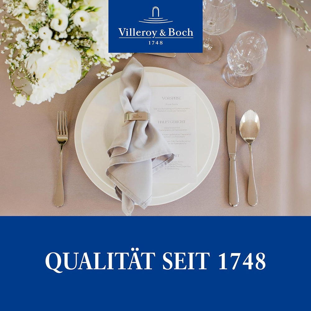 Villeroy & Boch – Oscar Tafelbesteck 24 Teilig 6 Personen, Spülmaschinenfest, Rostfrei, Besteck Set, Essbesteck, Messer Gabel Löffel Set, Cutlery Set, Besteckset Edelstahl, Edelstahl Bucatarie Naty Shop