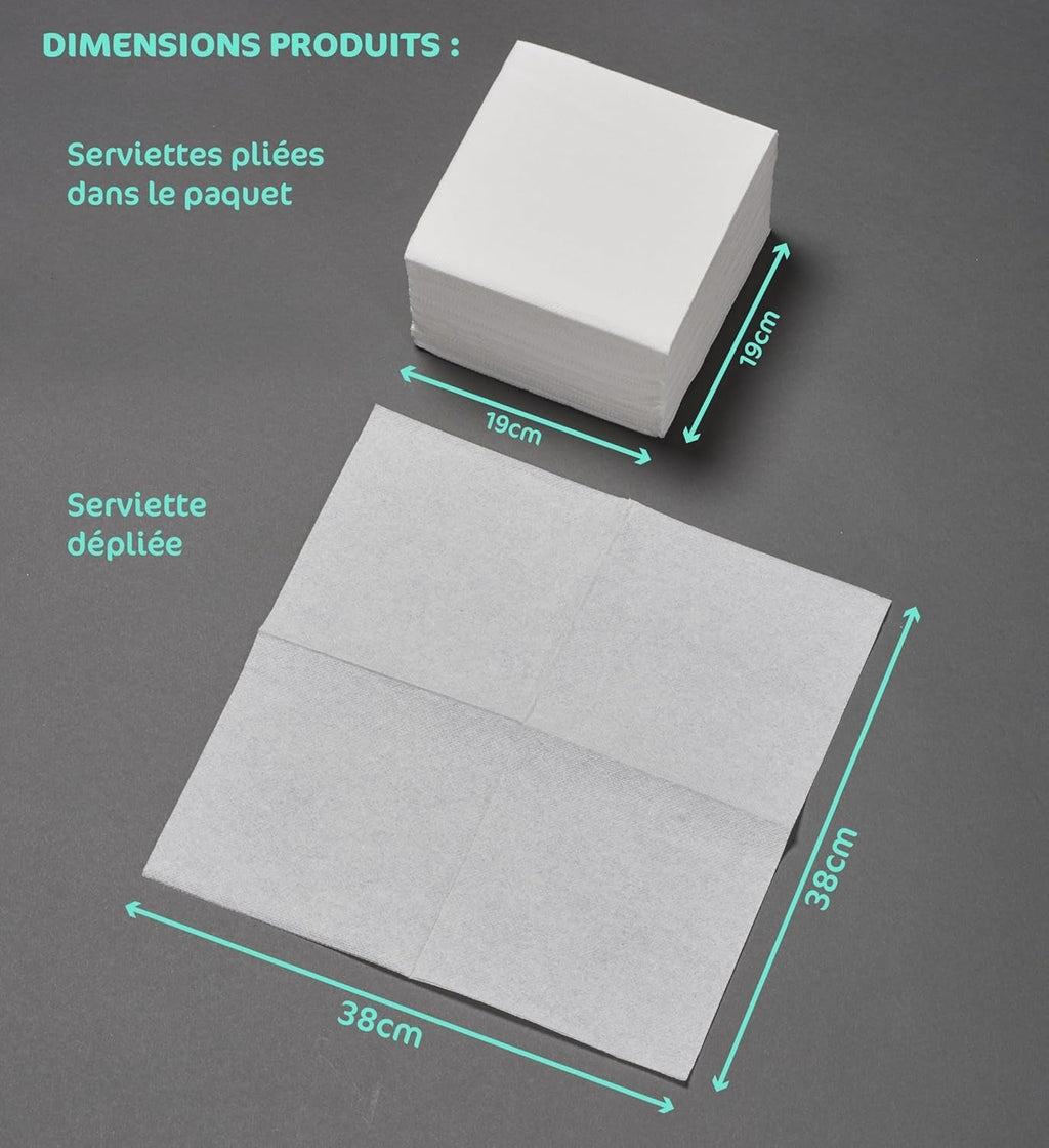 - Șervețele de hârtie Tex Touch - Negre - Șervețele certificate Fsc® - Reciclabile și Biodegradabile - Set de 40 de șervețele negre mari 38 X 38 Cm