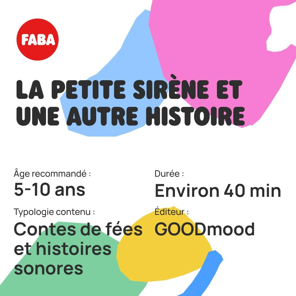 Figura cu sunet Mica Sirenă - povești cu sunet - jucărie, conținut educațional, versiune în limba franceză, copii de la 4 ani în sus Jucarii Bebe Naty Shop