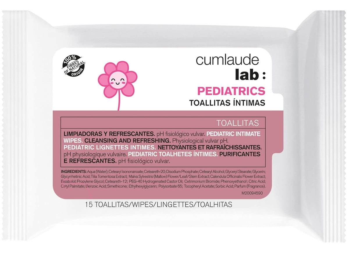 Intimate laboratory wipes for children, 15 pieces, cleaning and refreshing, physiological pH value
