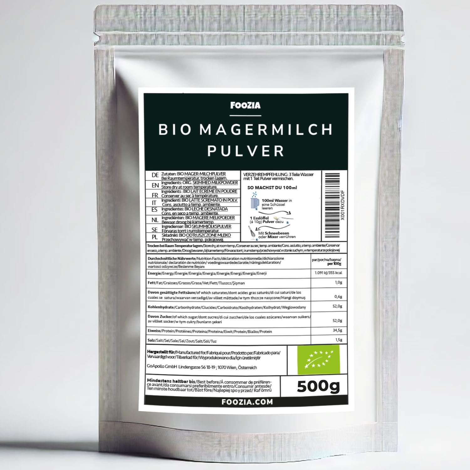 Foozia Bio Lapte Praf Degresat - Calitate Premium