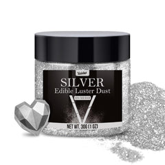 Edible glitter, powder, various colors, 30 grams Naty Shop Silver