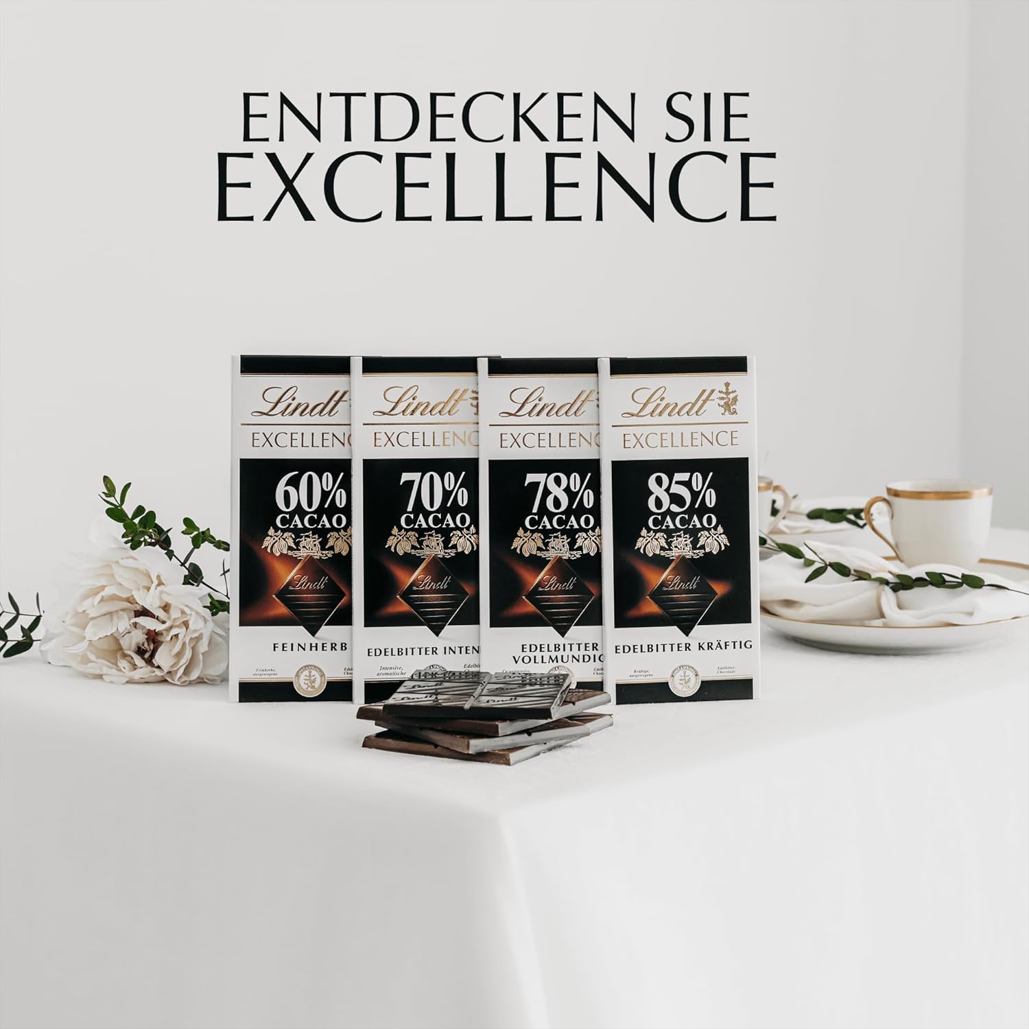 Lindt Excellence 78 Percent Cocoa Bar - Cocoa Intensity Persistence Vegan Bar 100g Ideal Gift