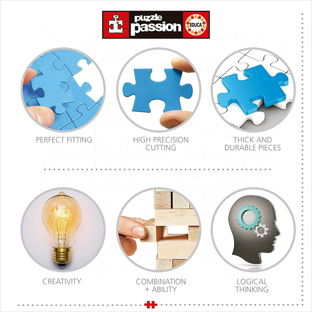 Educa - Puzzle 1000 piese pentru adulti | Harta veche a lumii, puzzle 1000 piese pentru adulti si copii de la 14 ani, harta (15159) Puzzle Naty Shop