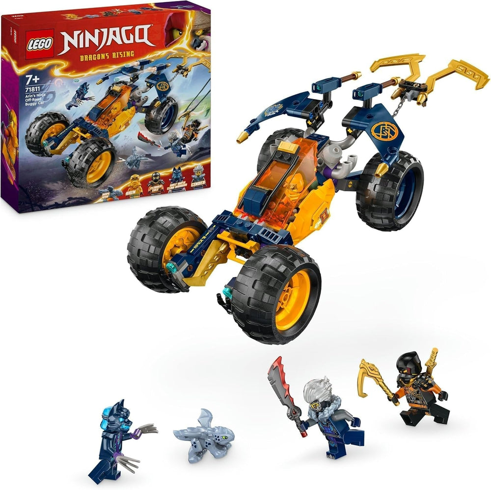 LEGO NINJAGO Arin's Ninja Off-Road Buggy, Ninja Toy with Car, Dragon and 4 Mini Figures, Buggy Model Adventure Set for Kids, Birthday Gift for Boys and Girls 7 Years Old 71811 Building Sets Beuche den LEGO-Store Single