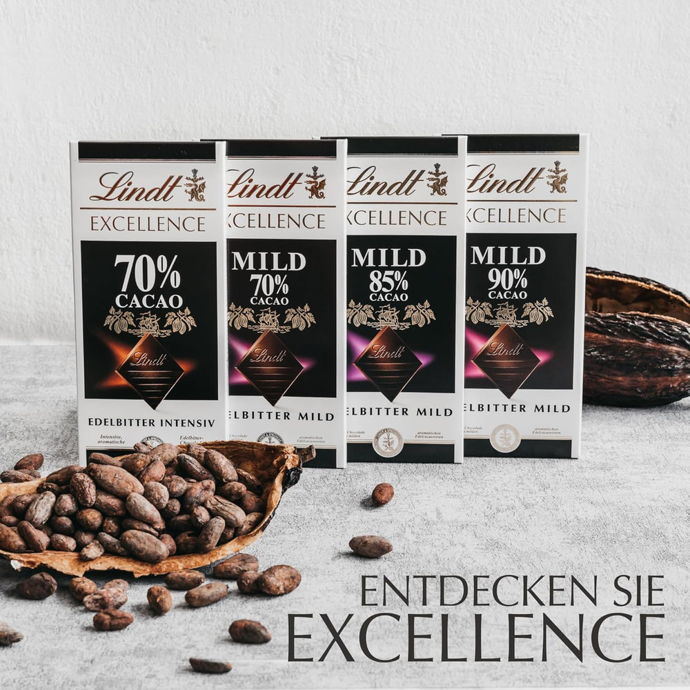 Lindt Chocolate | EXCELLENCE Mild Stick 70% | 100g | Mild dark chocolate with an intense cocoa flavor | Vegan chocolate bar