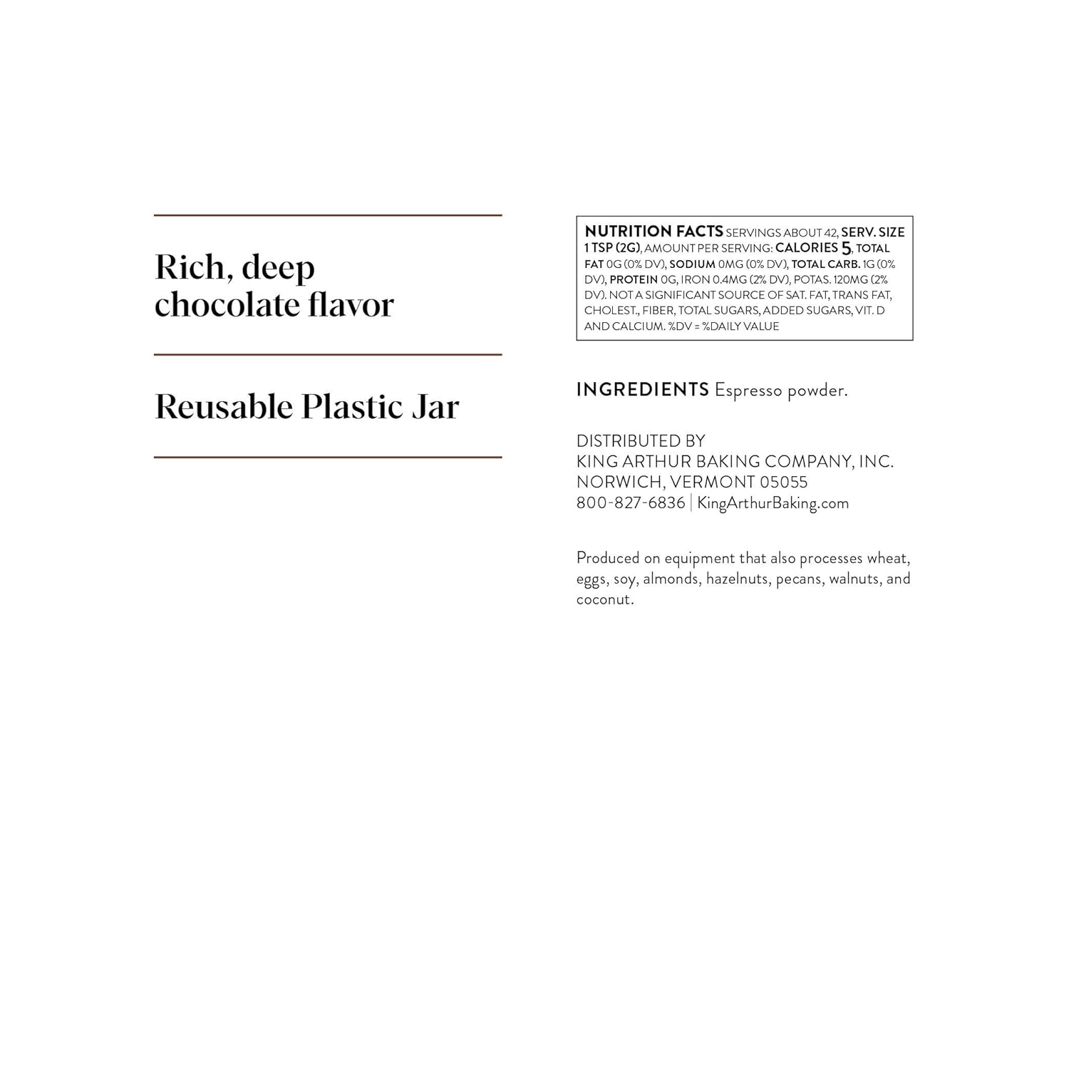 King Arthur Espresso Powder - Intense Coffee Flavor In Cakes