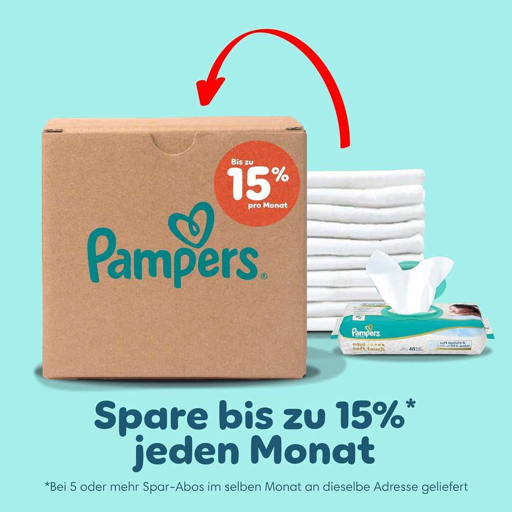 Pampers Premium Protection Pants Size 7, 123 Diapers, 15kg+, with 360° adjustment and soft anti-leak cuffs for optimal comfort and protection