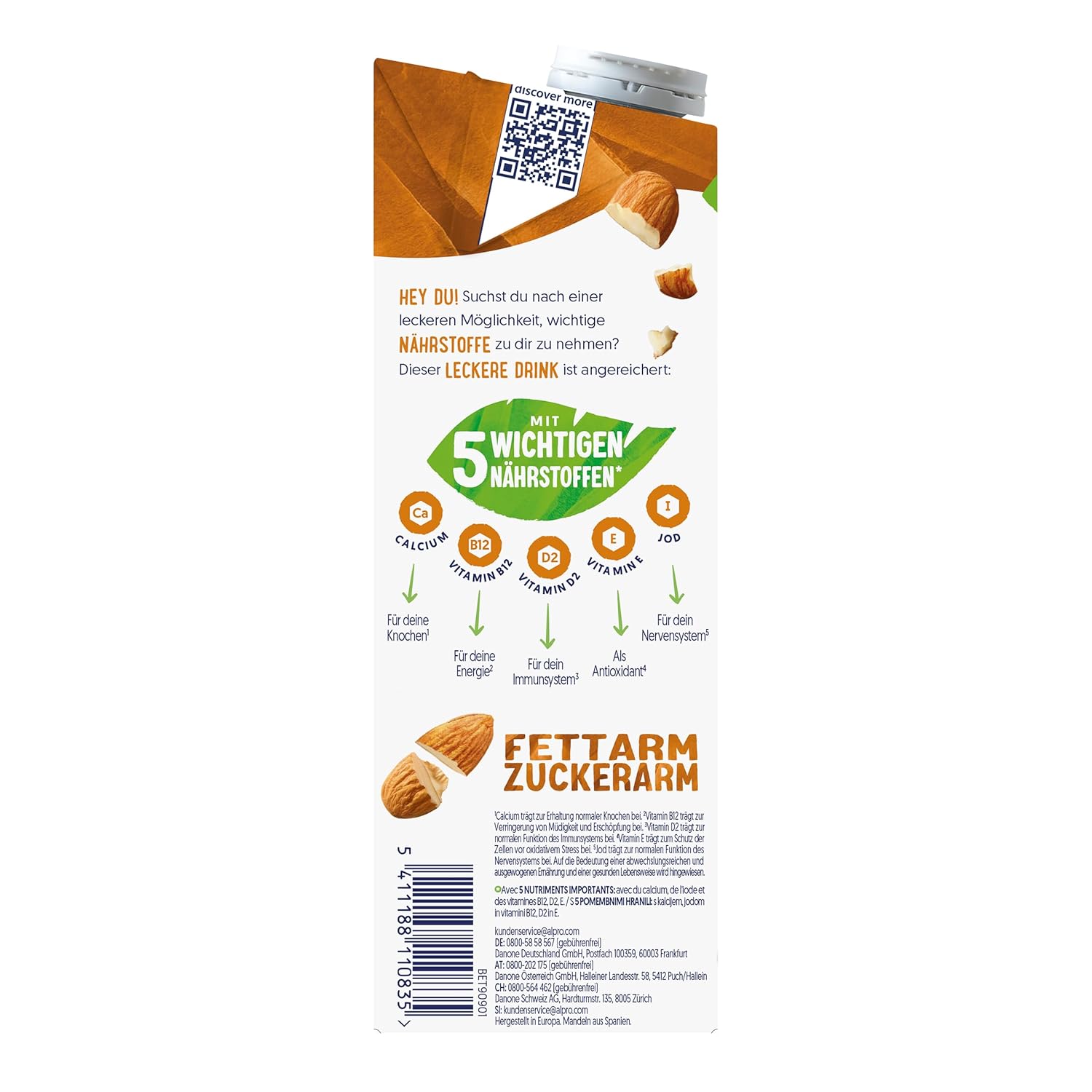 Alpro Mandeldrink Sugar Free - Source Of Calcium And Vitamins