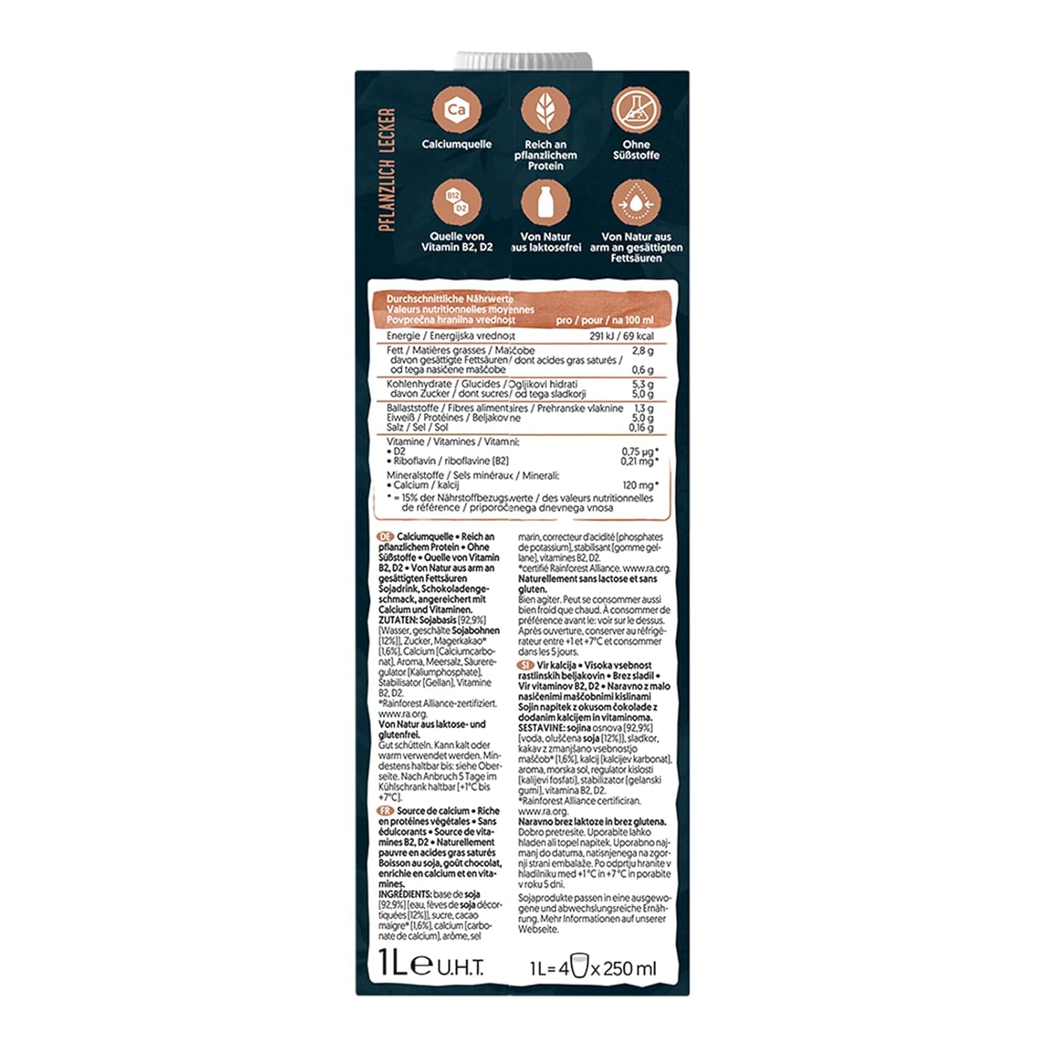 Alpro Proteindrink Chocolate Soy 8x1L - Vegetable Protein