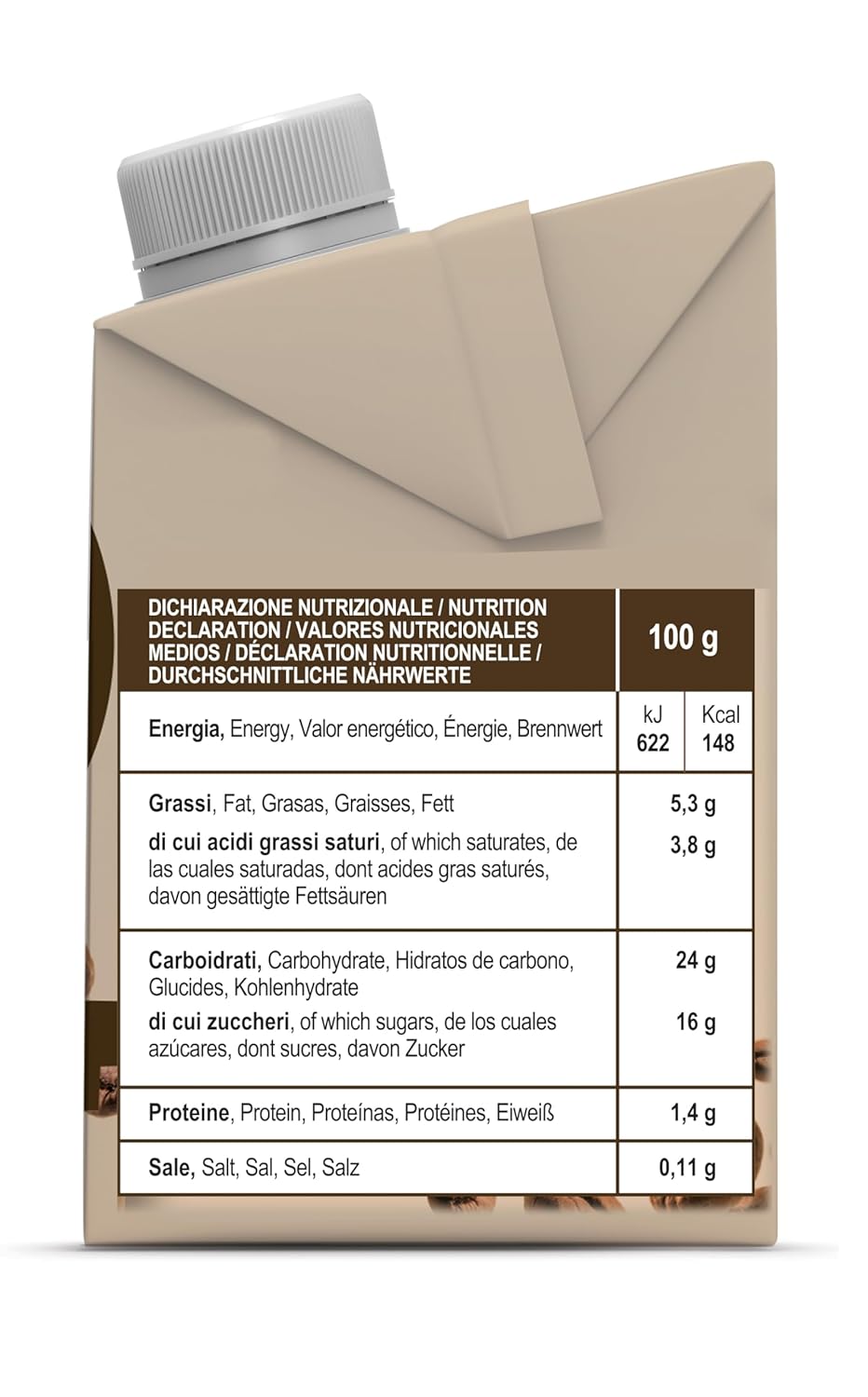 Gimoka Cream Caffè Latte Lactose Free Gluten Free No Preservatives