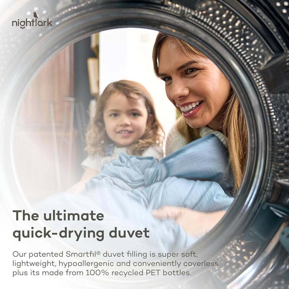 Night Lark Duvet and Pillowcase Set, 10.5 tog, Single, Classic Red Tartan, Luxury Bedding, Hypoallergenic, Machine Washable Duvets and Comforters Naty Shop