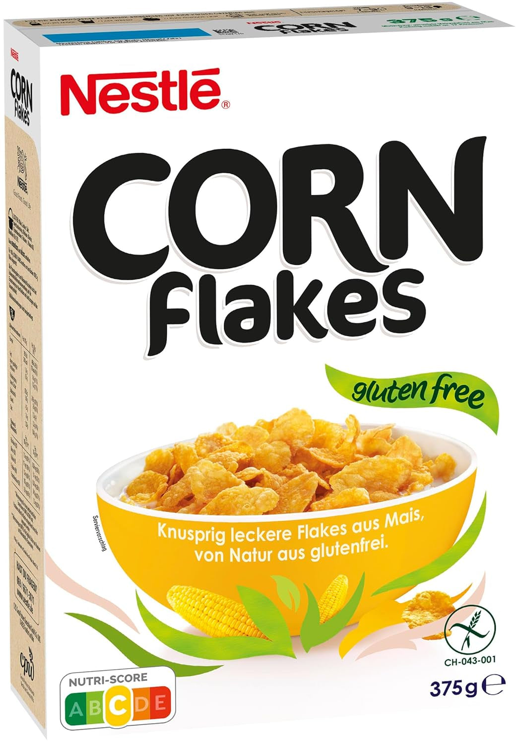 Nestlé Cereals Corn Flakes, Classic Corn Flakes, Gluten Free, Pack of 1 (1 x 375g)