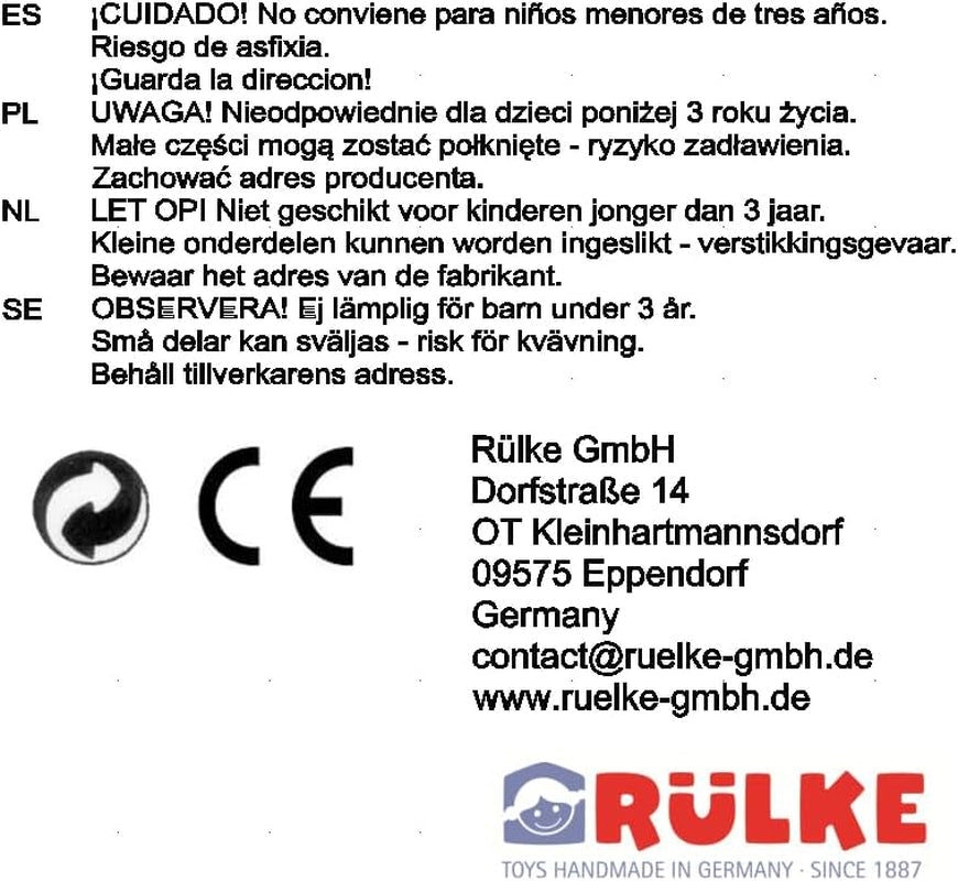 Rülke wooden toy 23112 Dollhouse, wood colors, red Dollhouses Naty Shop