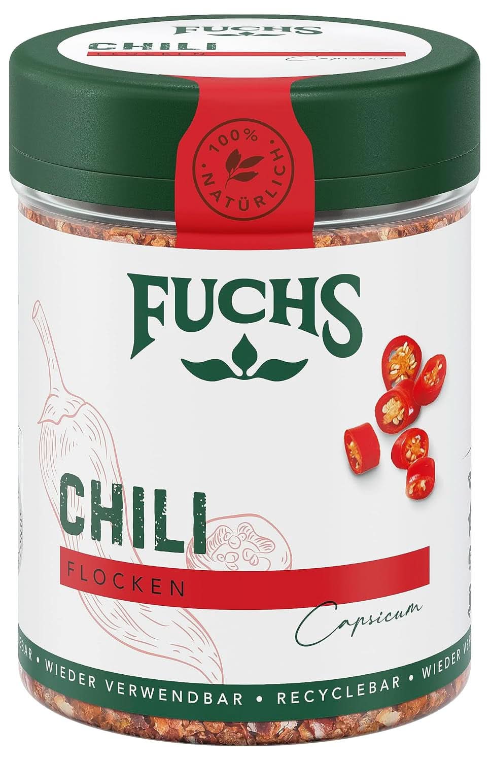 Fuchs Chilli flakes, 50 grams Condiments Naty Shop
