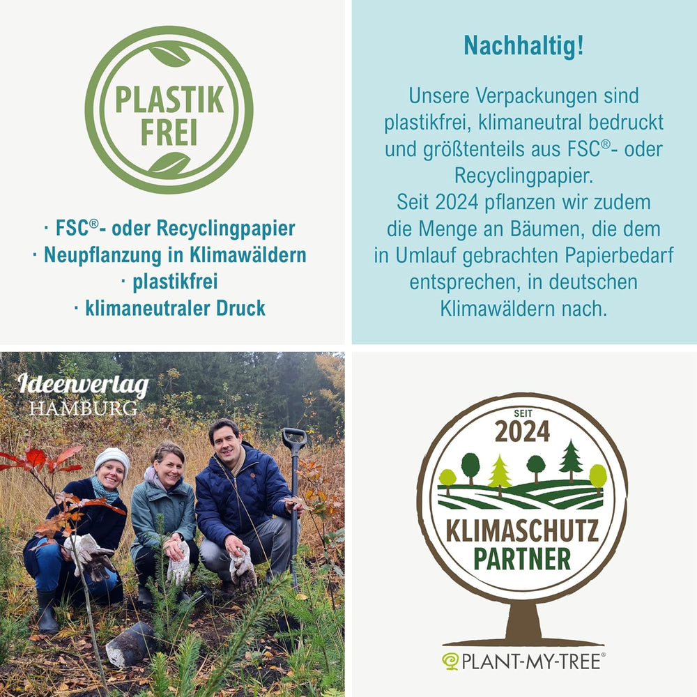 10x "Glück to grow" Semenbomben als Glückbringer 2026 & Blumensamen Geschenk | Mitbringsel Erwachsene & kleine Gastgeschenke Silvester - Kleeblatt Glückbringer Prüfung - inkl. Gift Cards Set