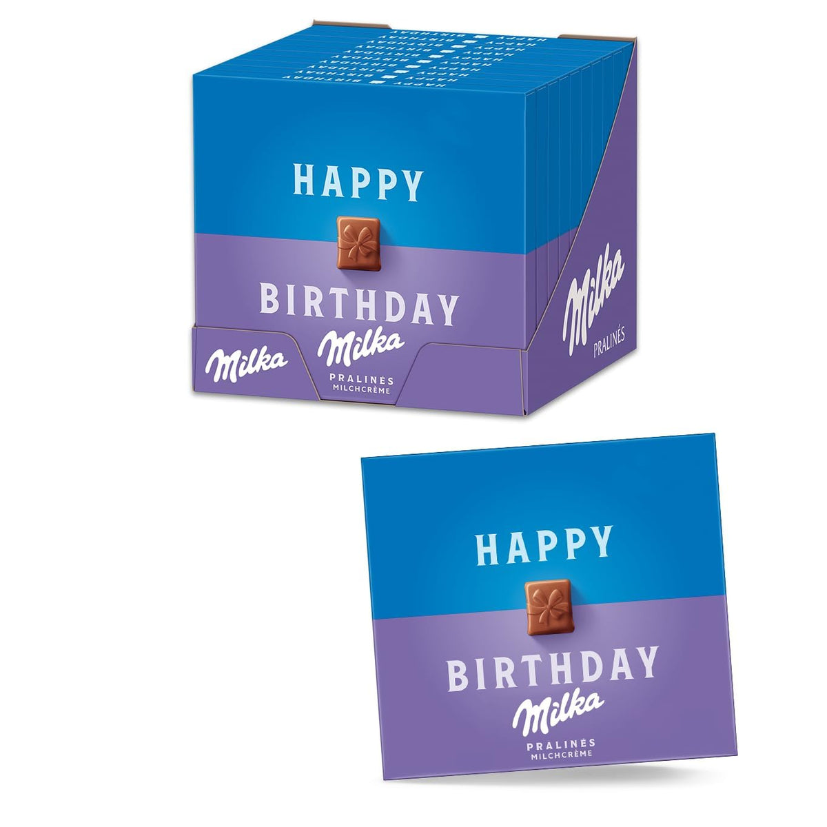 Praline Milka Congratulations – Alpine milk chocolate with fine milk cream filling – 10 x 110g