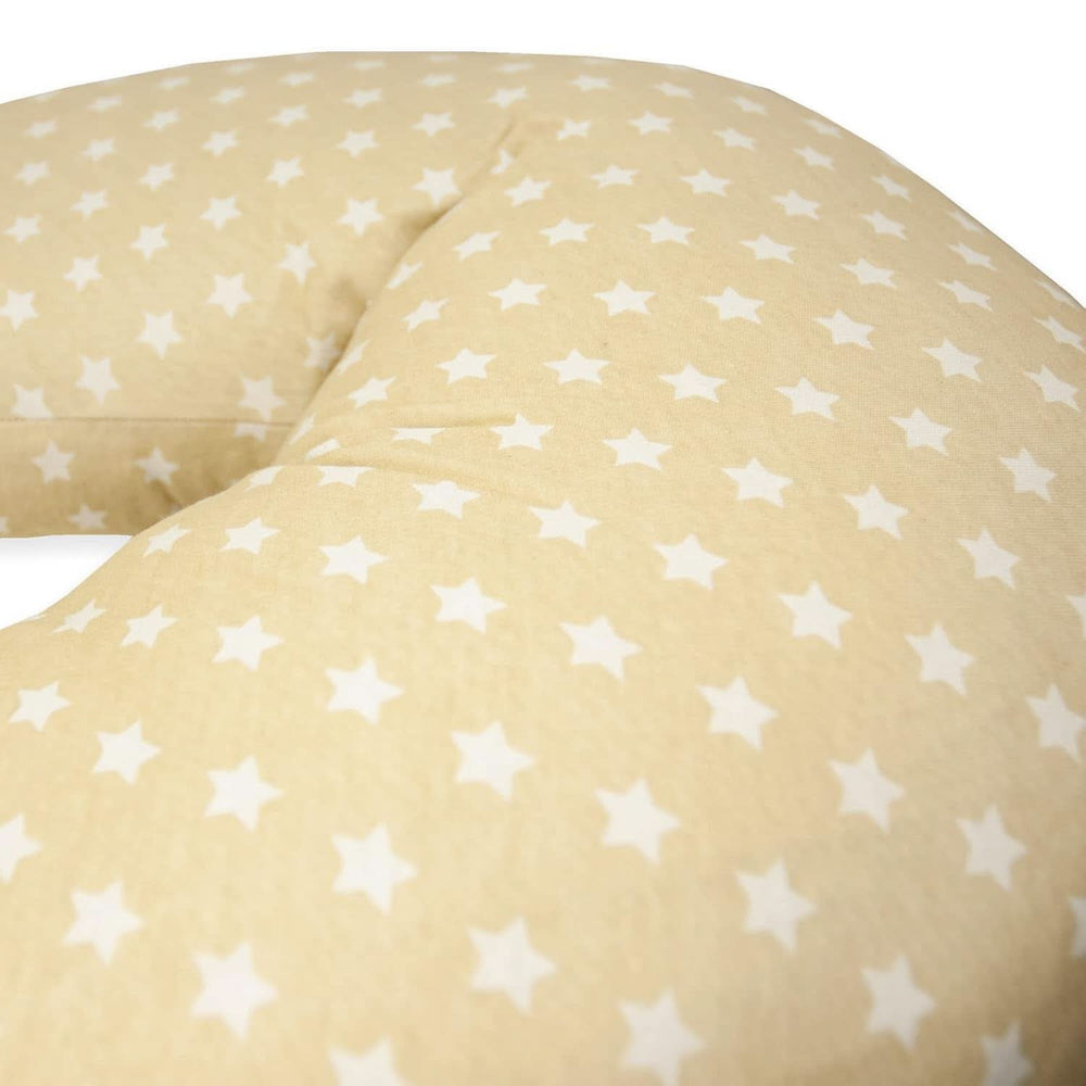 Pernă de alăptare pentru nou-născuți, XL, Husă din bumbac 100%, detașabilă și lavabilă, Umplutură din poliester, Motiv stele Accesorii Hrana si Alaptare Bebe Naty Shop